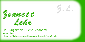 zsanett lehr business card